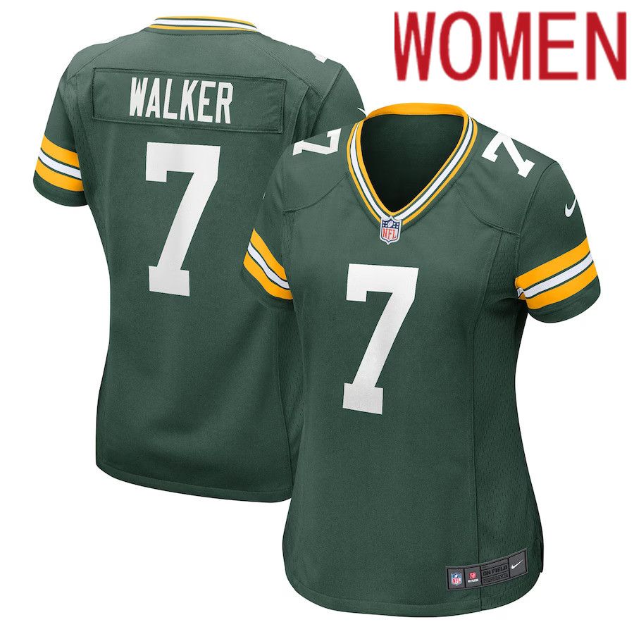 Women Green Bay Packers 7 Quay Walker Nike Green Player Game NFL Jersey